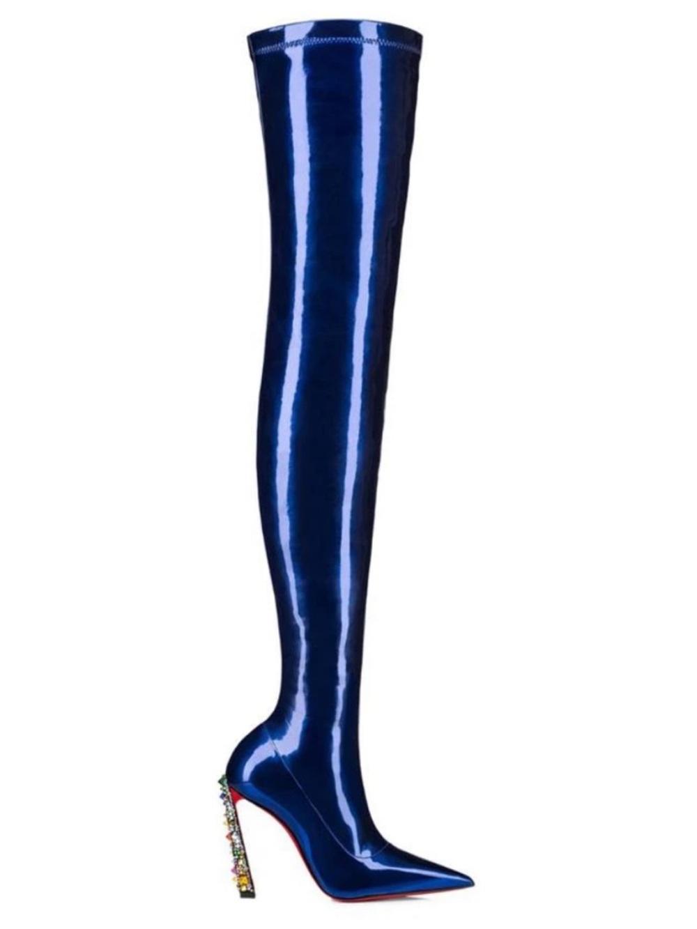 Christian Louboutin Cosmic Alta Boots 100 Over-the-Knee Strass RETAIL 3995